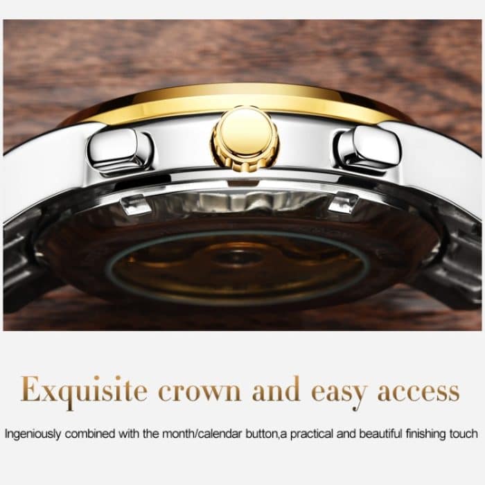 OLEVS 6607 Multifunktions-Herrenuhr mit großem Schwungrad, automatisch, wasserdicht, mechanisch – Bild 5