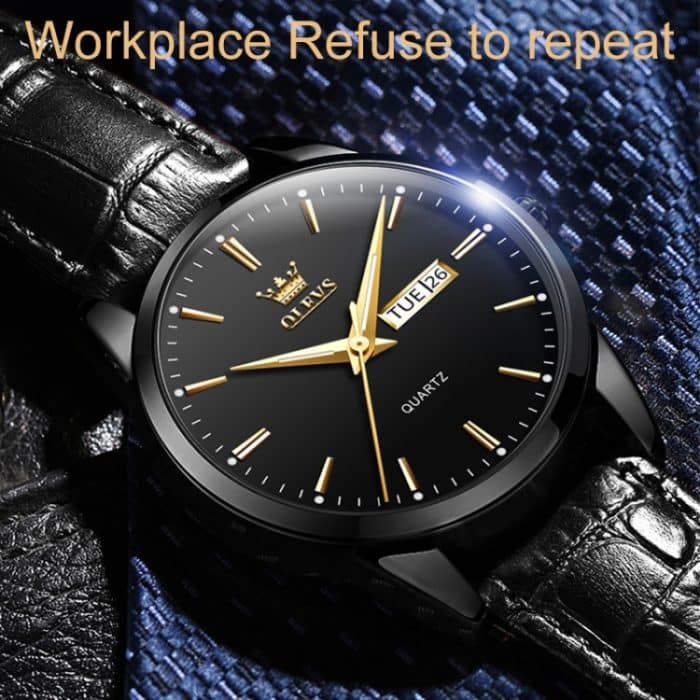 OLEVS 6898 Herrenmode wasserdichte Dual-Kalender-Quarzuhr – Bild 6