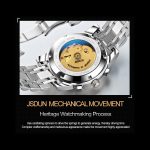 JIN SHI DUN 8750 Herrenmode wasserdichte leuchtende mechanische Uhr – Bild 7