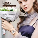 JIN SHI DUN 8812 Einfache ausgehöhlte wasserdichte automatische mechanische Damenuhr – Bild 10