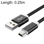 5 Stück Mini-USB auf USB A gewebtes Daten-/Ladekabel für MP3, Kamera, Auto-DVR, 0.25m, 1m, 1.5m, 2m, 3m