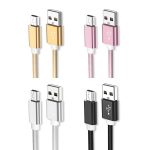 5 Stück Mini-USB auf USB A gewebtes Daten-/Ladekabel für MP3, Kamera, Auto-DVR – Bild 2