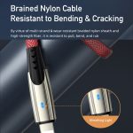 awei CL-119L Typ-C / USB-C auf 8-poliges Nylongeflecht-Schnellladekabel, Länge: 1 m – Bild 6