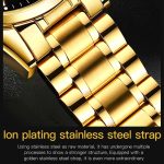 OLEVS 6898 Herren-Quarzuhr, wasserdicht, leuchtendes Stahlarmband – Bild 9