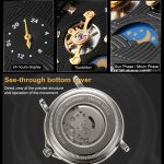 YAZOLE 315 Lederband, großes Zifferblatt, Tourbillon, mechanische Uhr – Bild 2