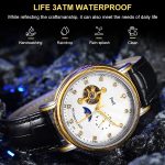 YAZOLE 315 Lederband, großes Zifferblatt, Tourbillon, mechanische Uhr – Bild 4