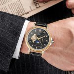 YAZOLE 315 Lederband, großes Zifferblatt, Tourbillon, mechanische Uhr – Bild 6