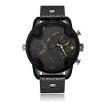 CAGARNY 6819 Multifunktionale Dual-Zeitzone-Quarz-Business-Sportuhr für Herren