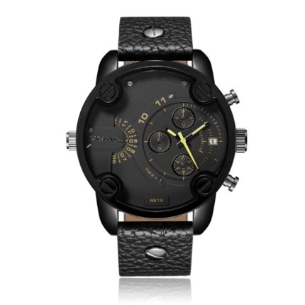 CAGARNY 6819 Multifunktionale Dual-Zeitzone-Quarz-Business-Sportuhr für Herren