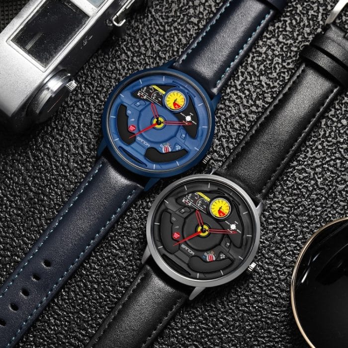 SANDA 1085 Lenkrad-Hohlzifferblatt, wasserdichte Quarzuhr – Bild 4