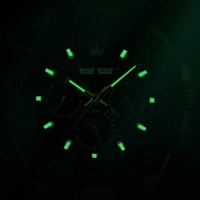 OLEVS 6654 Herrenuhr mit Multifunktions-Zifferblatt und mechanischem Uhrwerk – Bild 4