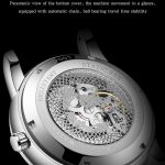 Sanda 7001 Lederarmband Leuchtende wasserdichte mechanische Uhr – Bild 5