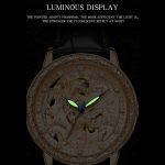 SANDA 7011 Leuchtende wasserdichte mechanische Uhr mit Lederarmband – Bild 4