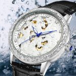 SANDA 7011 Leuchtende wasserdichte mechanische Uhr mit Lederarmband – Bild 6