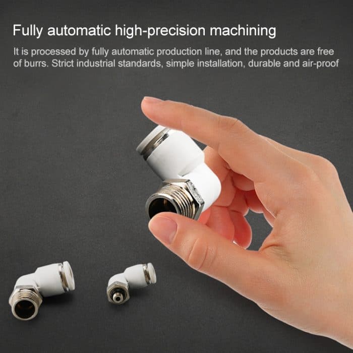 LAIZE 10 Stück PL-Winkel-Pneumatik-Schnellmontage-Anschluss, PL4-01 (10pcs), PL4-02 (2pcs), PL4-M5 (10pcs), PL6-01 (2pcs), PL6-02 (2pcs), PL6-03 (2pcs), PL6-04 (1pc), PL6-M5 (2pcs), PL8-01 (2pcs), PL8-02 (2pcs), PL8-03 (2pcs), PL8-04 (1pc), PL10-01 (2p... – Bild 7