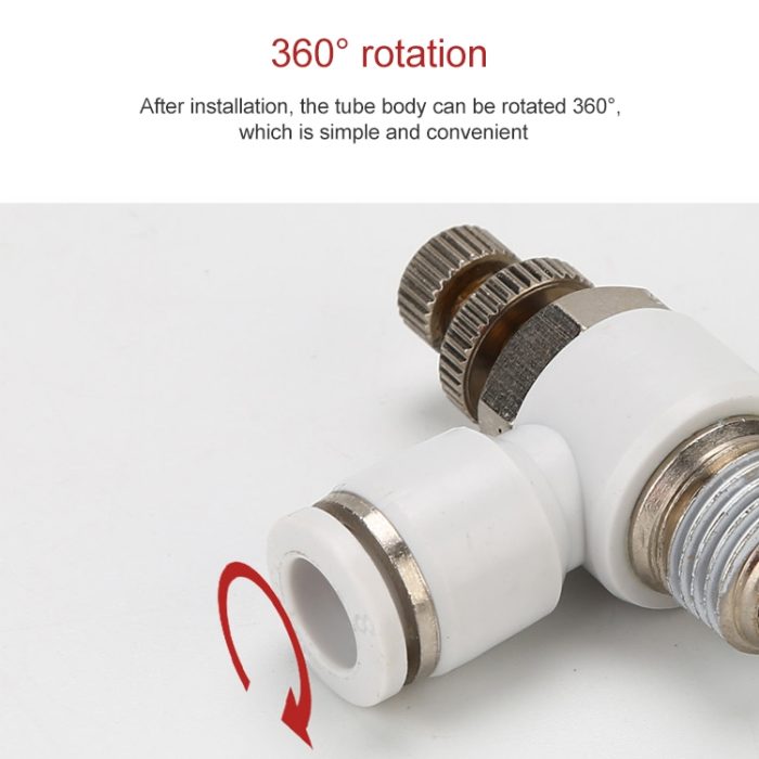 LAIZE SL Drosselventil-Winkel-Pneumatik-Schnellanschluss, SL4-01, SL4-02, SL4-M5, SL6-01, SL6-02, SL6-03, SL6-04, SL6-M5, SL8-01, SL8-02, SL8-03, SL8-04, SL10-01, SL10-02, SL10-03, SL10-04, SL12-02, SL12-03, SL12-04 – Bild 5