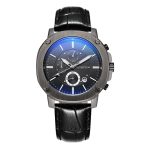 Ochstin 5039C Multifunktions-Business-Herrenuhr, leuchtende, wasserdichte Leder-Quarzuhr