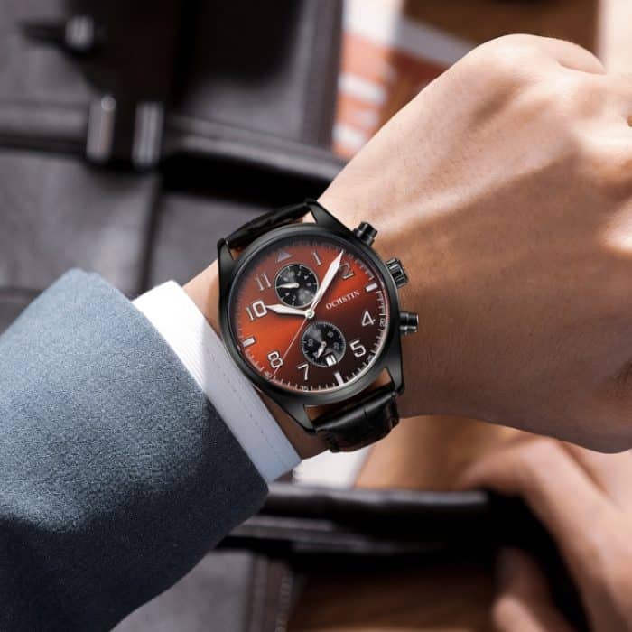 Ochstin 5043G Multifunktionale wasserdichte Lederarmband-Quarzuhr – Bild 6