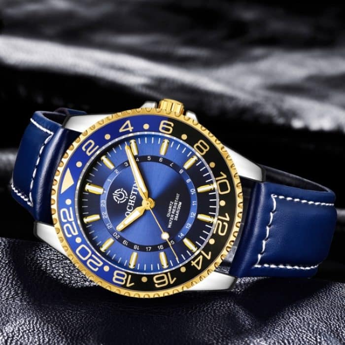 Ochstin 5019G Fashion Business Quarzuhr mit wasserdichtem Lederarmband – Bild 3