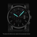 Ochstin 7266 Multifunktions-Armbanduhr aus Leder, wasserdicht, leuchtende Quarzuhr – Bild 4