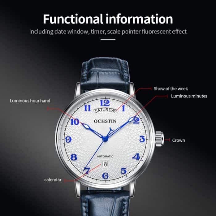 OCHSTIN 6141A Masterpiece mechanische Herrenuhr mit Tag- und Datumsanzeige – Bild 4