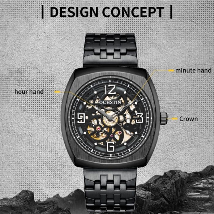OCHSTIN 7262 Masterpiece Series Herrenuhr mit mechanischem Stahlband – Bild 5