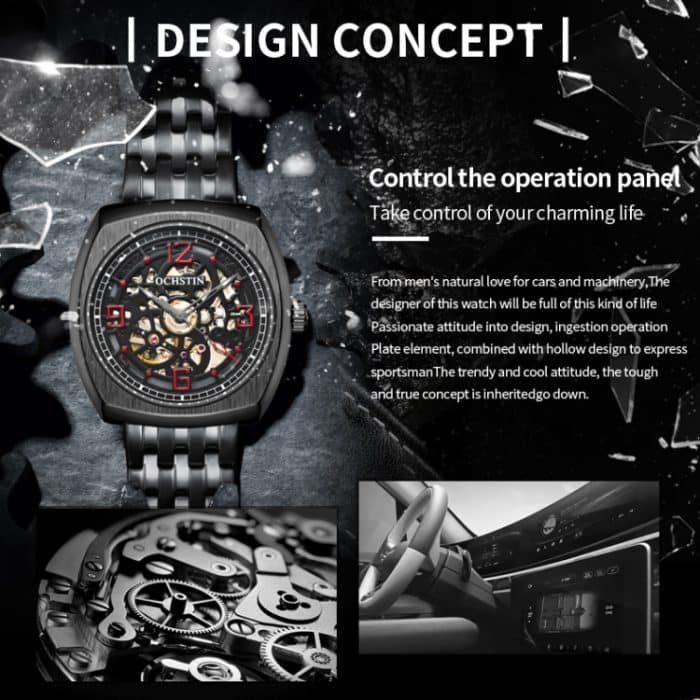 OCHSTIN 7262 Masterpiece Series Herrenuhr mit mechanischem Stahlband – Bild 6