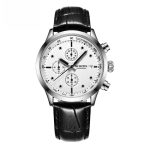 Ochstin 6042B Multifunktionale Business-Leder-wasserdichte, leuchtende Quarz-Herrenuhr