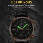 Ochstin 6042B Multifunktionale Business-Leder-wasserdichte, leuchtende Quarz-Herrenuhr – Bild 5