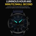 Ochstin 6042C Mode Leder wasserdicht leuchtende Quarz Herrenuhr – Bild 4