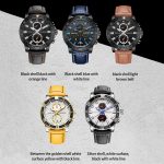 Ochstin 6045A Multifunktions-Quarz-Leucht-Herrenuhr aus echtem Leder – Bild 2