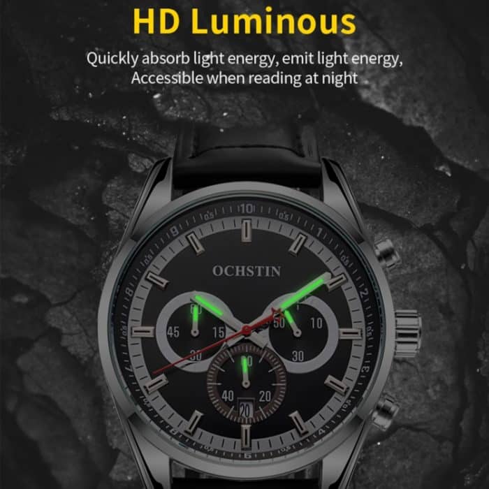 Ochstin 6046A Business Style Quarz Herren Lederuhr – Bild 3