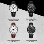 Multifunktionale Quarz-Herren-Lederuhr – Bild 2
