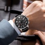 Multifunktionale Quarz-Herren-Lederuhr – Bild 7