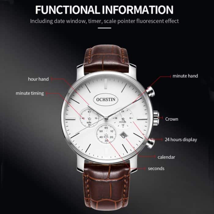 EDA004031901_B2.jpg Prominente-Serie, multifunktionale Quarz-Leucht-Herrenuhr – Bild 3