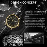 Modische hohle Herren-Leder-Quarzuhr – Bild 4