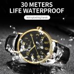 Modische hohle Herren-Leder-Quarzuhr – Bild 6