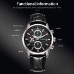 Multifunktionale wasserdichte Herren-Lederuhr mit Quarzwerk – Bild 3