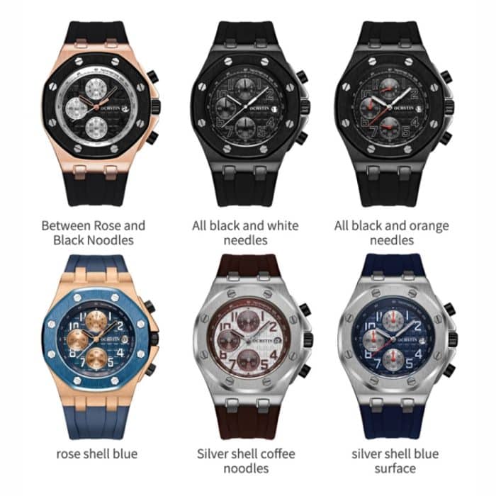 Multifunktionale Quarz-Herrenuhr mit wasserdichtem TPU-Armband – Bild 2