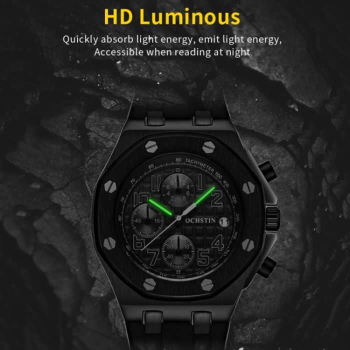 Multifunktionale Quarz-Herrenuhr mit wasserdichtem TPU-Armband – Bild 3