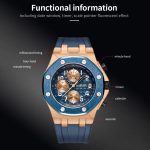 Multifunktionale Quarz-Herrenuhr mit wasserdichtem TPU-Armband – Bild 6