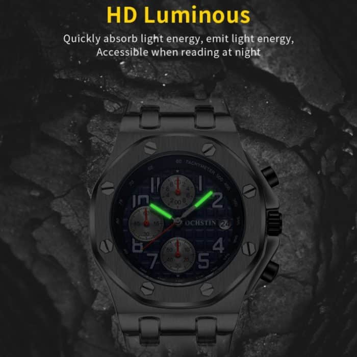 Multifunktionale Quarz-Herrenuhr mit wasserdichtem, leuchtendem Stahlarmband – Bild 6