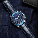 Multifunktionale wasserdichte Herren-Lederuhr mit Quarzwerk – Bild 6