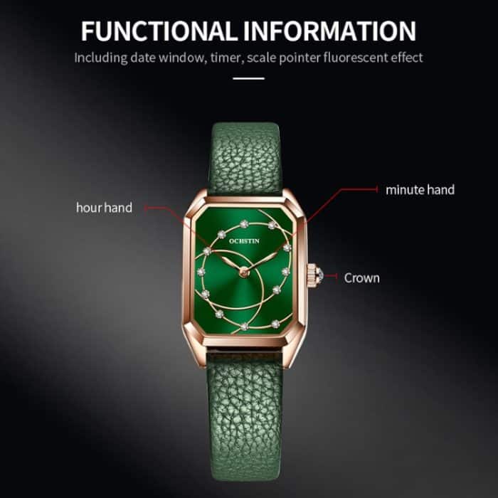 Parangon-Serie, modische, lässige Quarzuhr mit Lederarmband – Bild 3