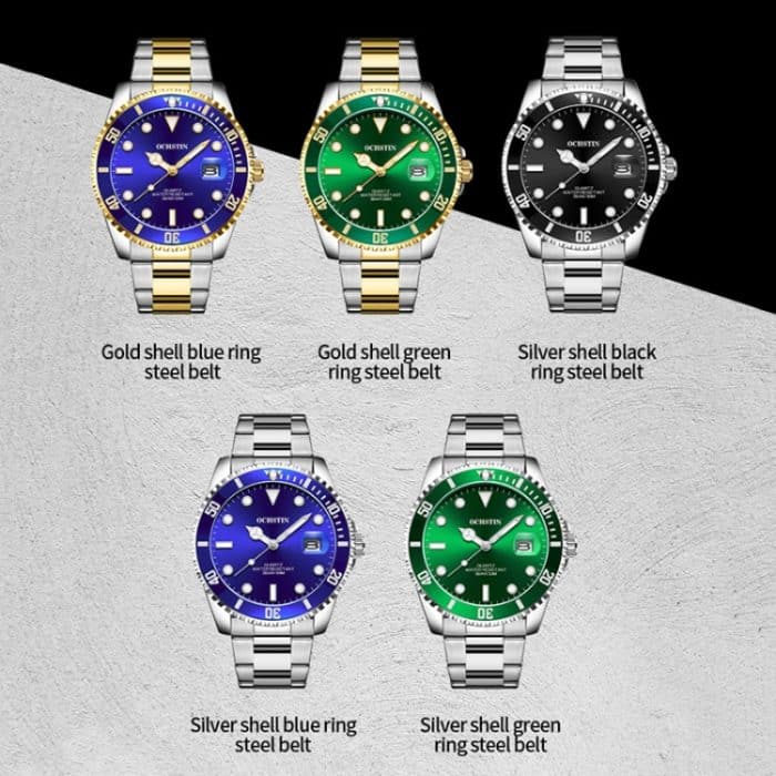 Multifunktionale Quarz-Herrenuhr mit wasserdichtem, leuchtendem Stahlarmband – Bild 2