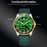 Multifunktionale Quarz-wasserdichte leuchtende Herren-Lederuhr – Bild 3