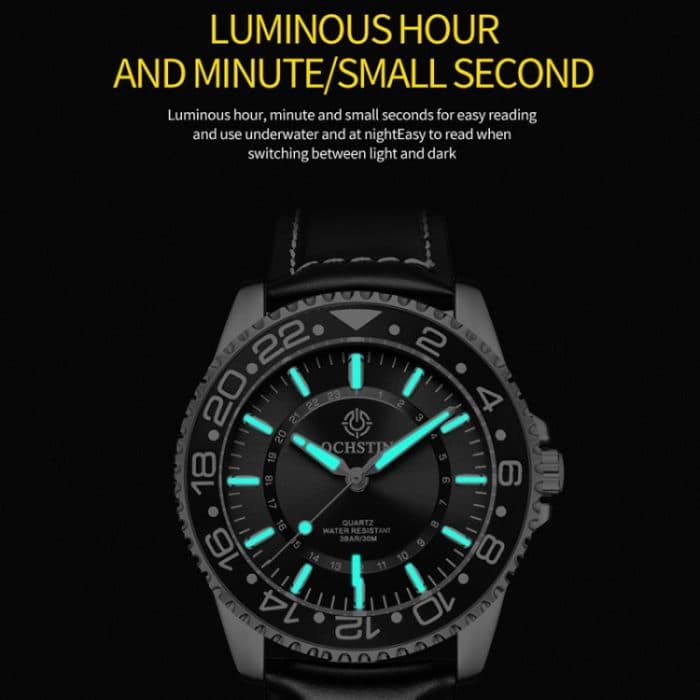 EDA004044601_B3.jpg Multifunktionale Quarz-wasserdichte leuchtende Herren-Lederuhr – Bild 4