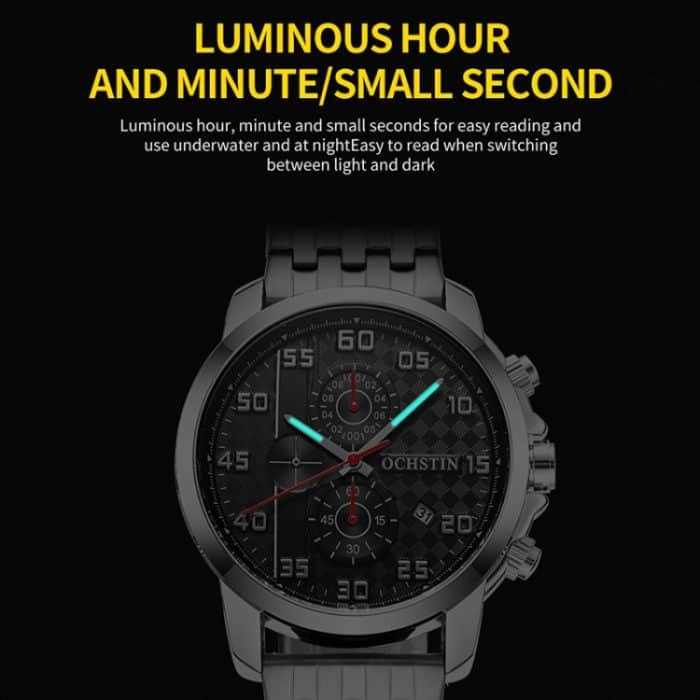 Multifunktionale Quarz-Herrenuhr mit wasserdichtem, leuchtendem Stahlarmband – Bild 4