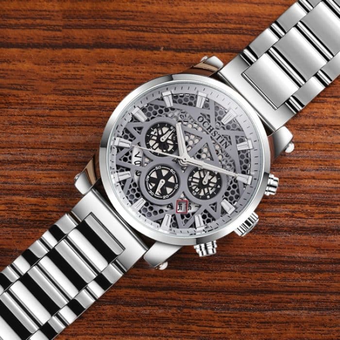 Multifunktionale Quarz-Herrenuhr mit wasserdichtem Stahlarmband – Bild 6