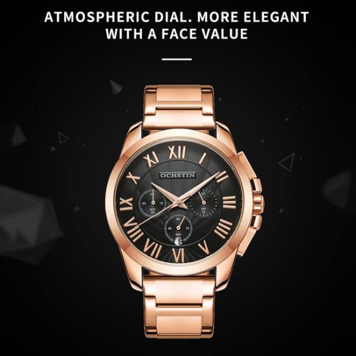 Multifunktionale Quarz-Herrenuhr mit wasserdichtem Stahlarmband – Bild 3